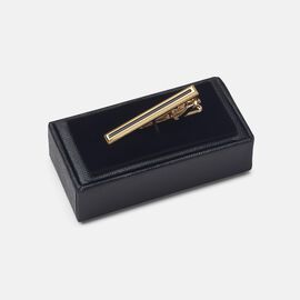 Cristian Gold Plated Tie Pin, Gold/Black, hi-res